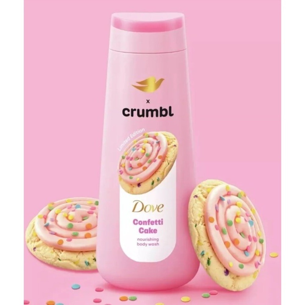 Dove X Crumbl‎ Body Wash Confetti Cake NEW 20oz Crumble New